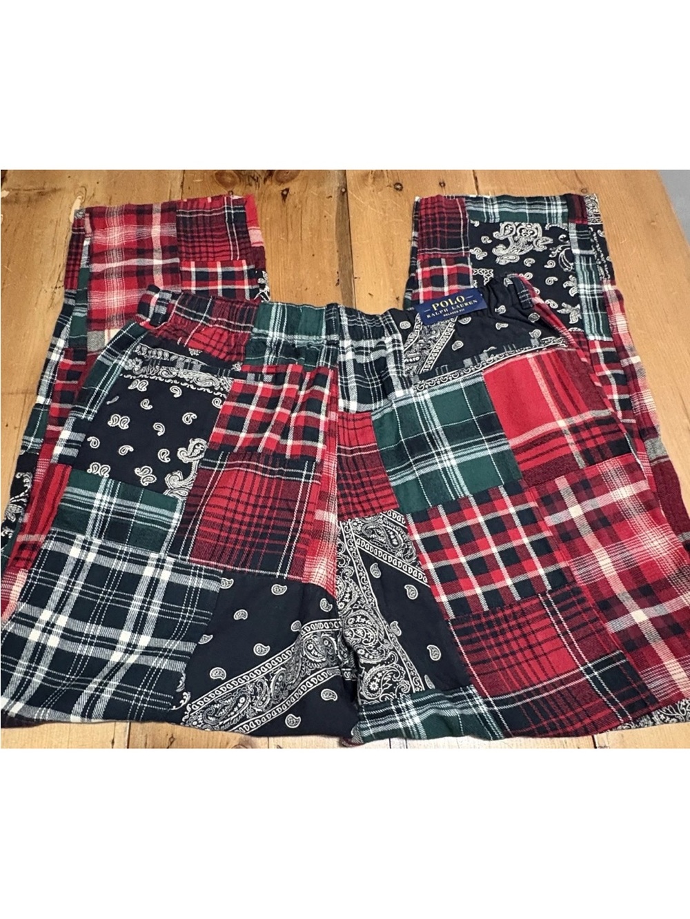 New Ralph Lauren Polo Prepster Patchwork Men’s Easy Pants - Drawstring Lounge - Picture 10 of 13